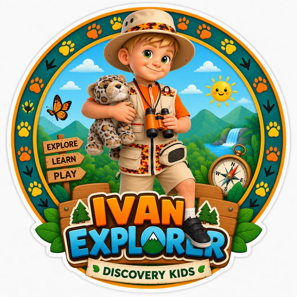 Ivan Explorer – Discovery Kids illustrated logo